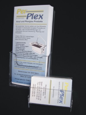 Flyer und Visitenkarten Halter