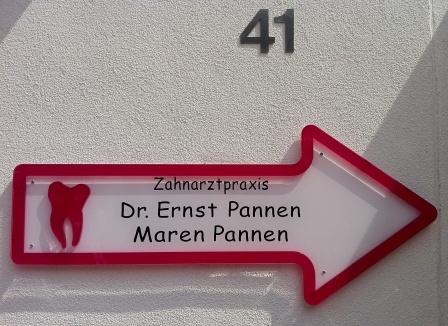 Eingangschild Pannen