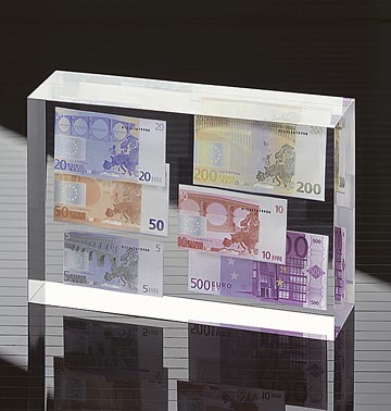 Einbettung EuroBankNoten Einbettung EuroBankNoten